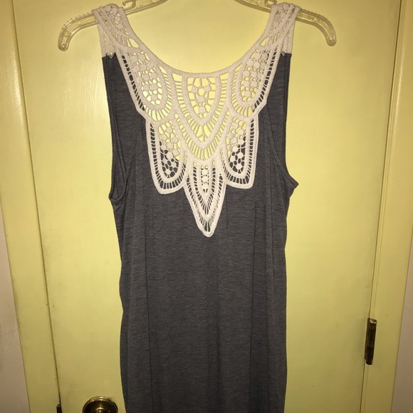 Floor Length Maxi Dress Gray - Picture 2 of 2
